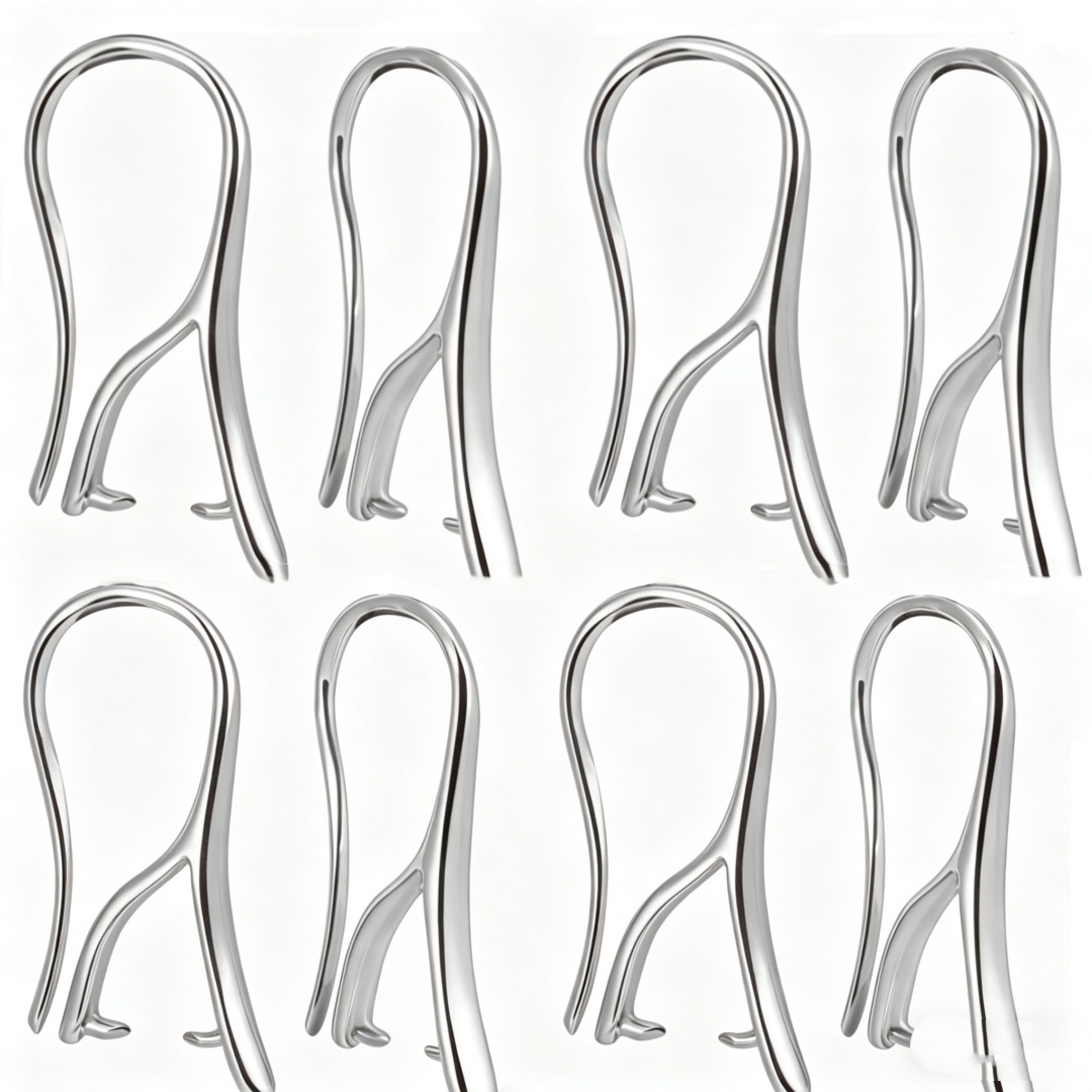 Jewelry Making School - 10/30Pcs White with Pinch Bails Golden