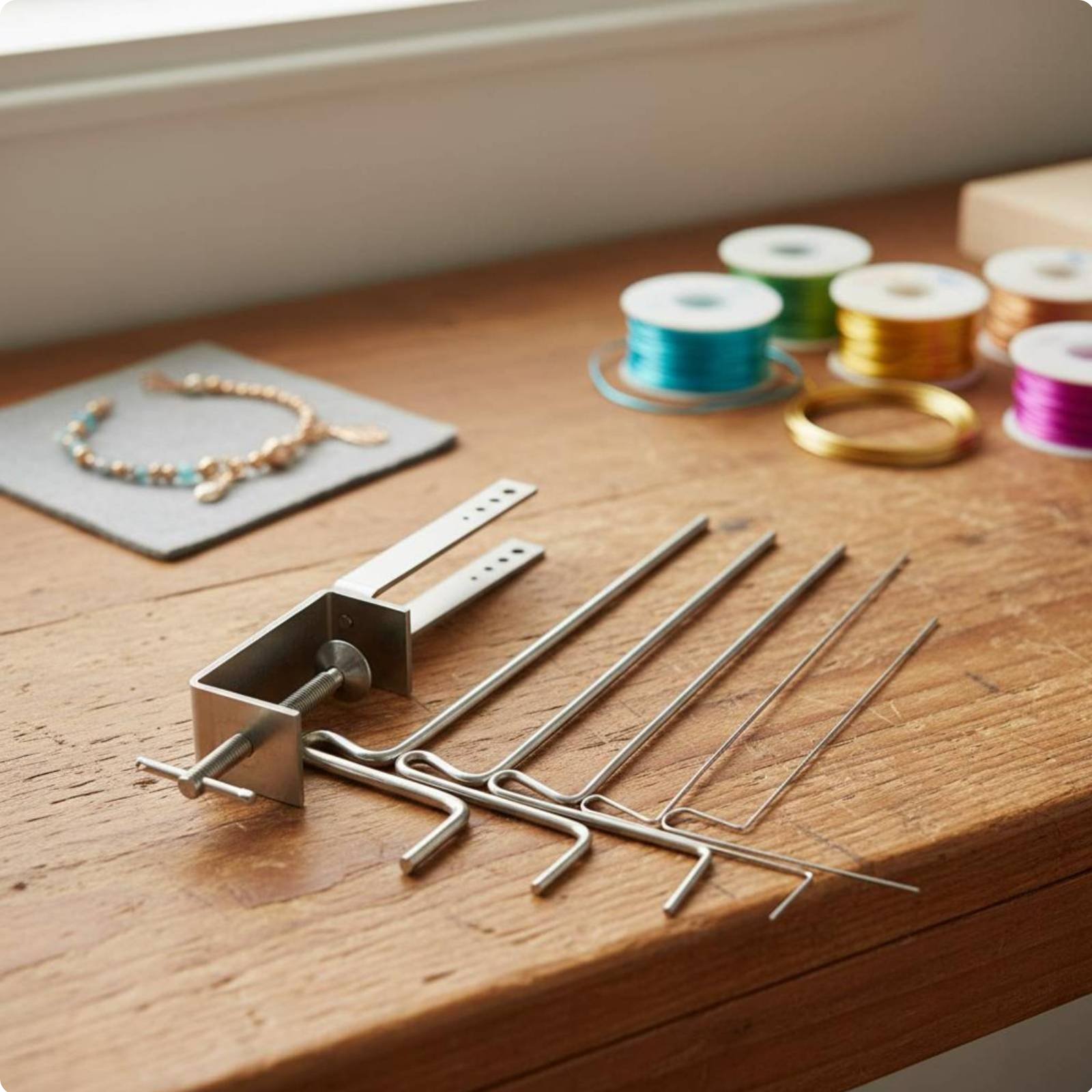 Wire Jewelry Making Jig - Wire Wrapping Mandrel Set 5 Interchangeable
