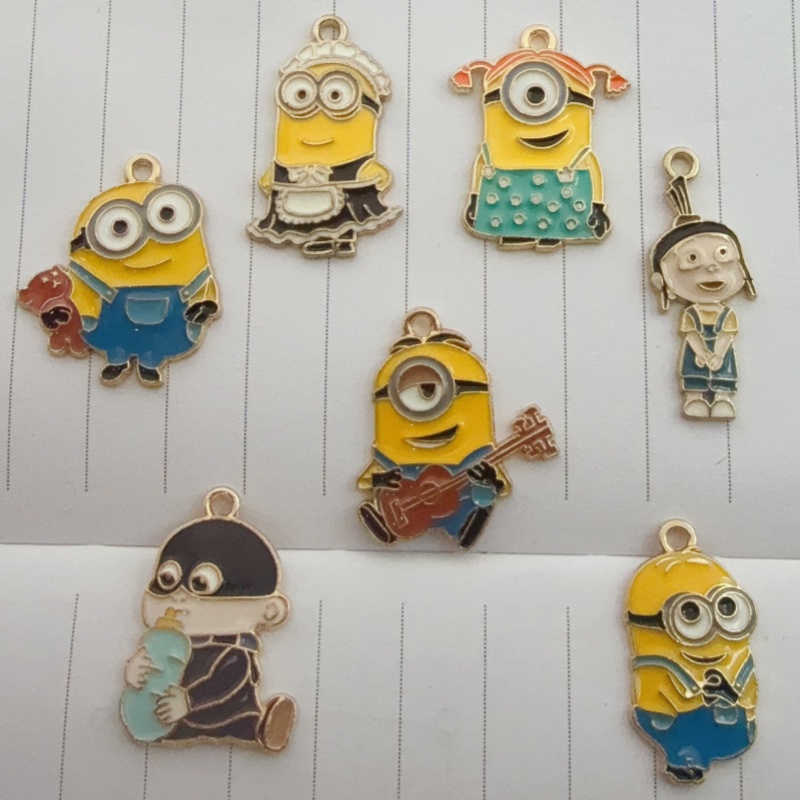 Jewelry Making - 10pcs alloy drip oil cartoon pendant,