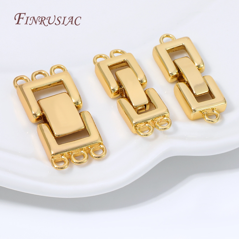 Jewelry Making Beads - 18K Gold Plated Multi Strands Clasp