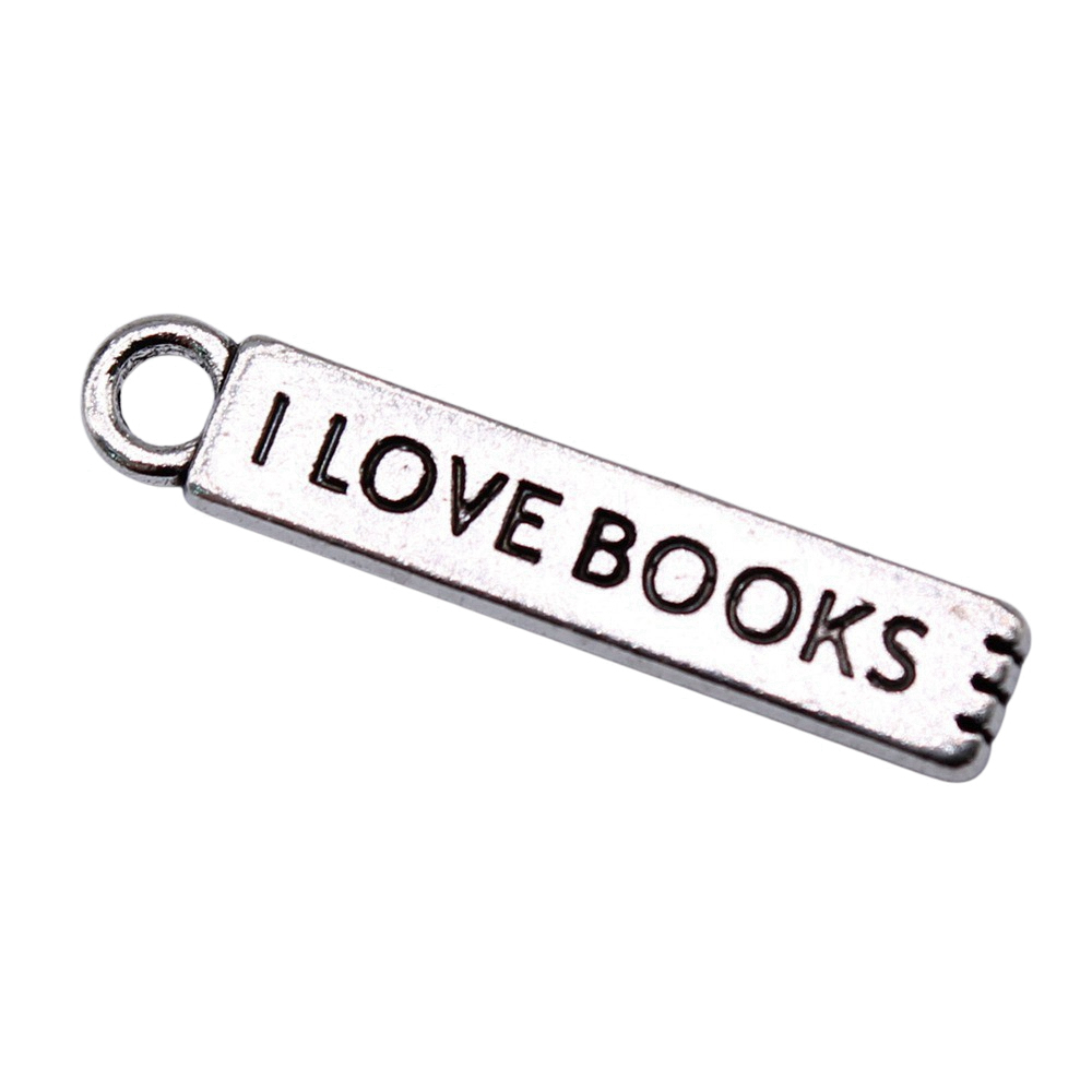 Jewelry Making Books - 20pcs/lot I Love Books Charms For