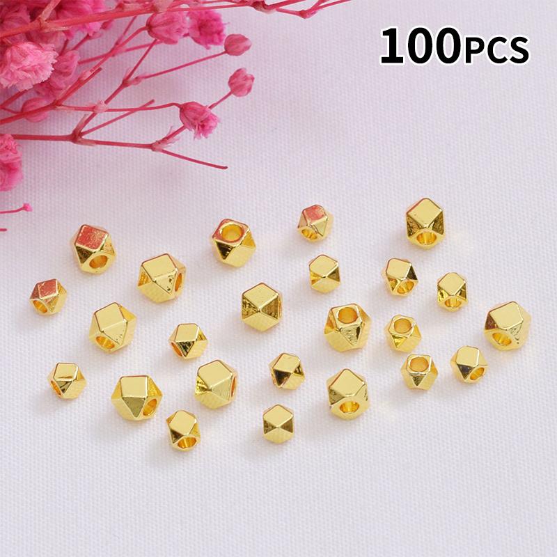 Jewelry Making Ideas With Beads - Shiny Gold Plated Faceted Spacer Beads