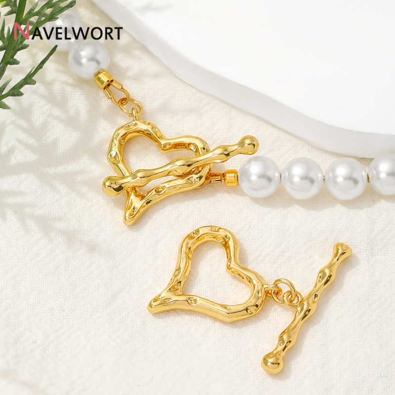 Jewelry Making Metal - 18K Gold Plated Heart Shape OT