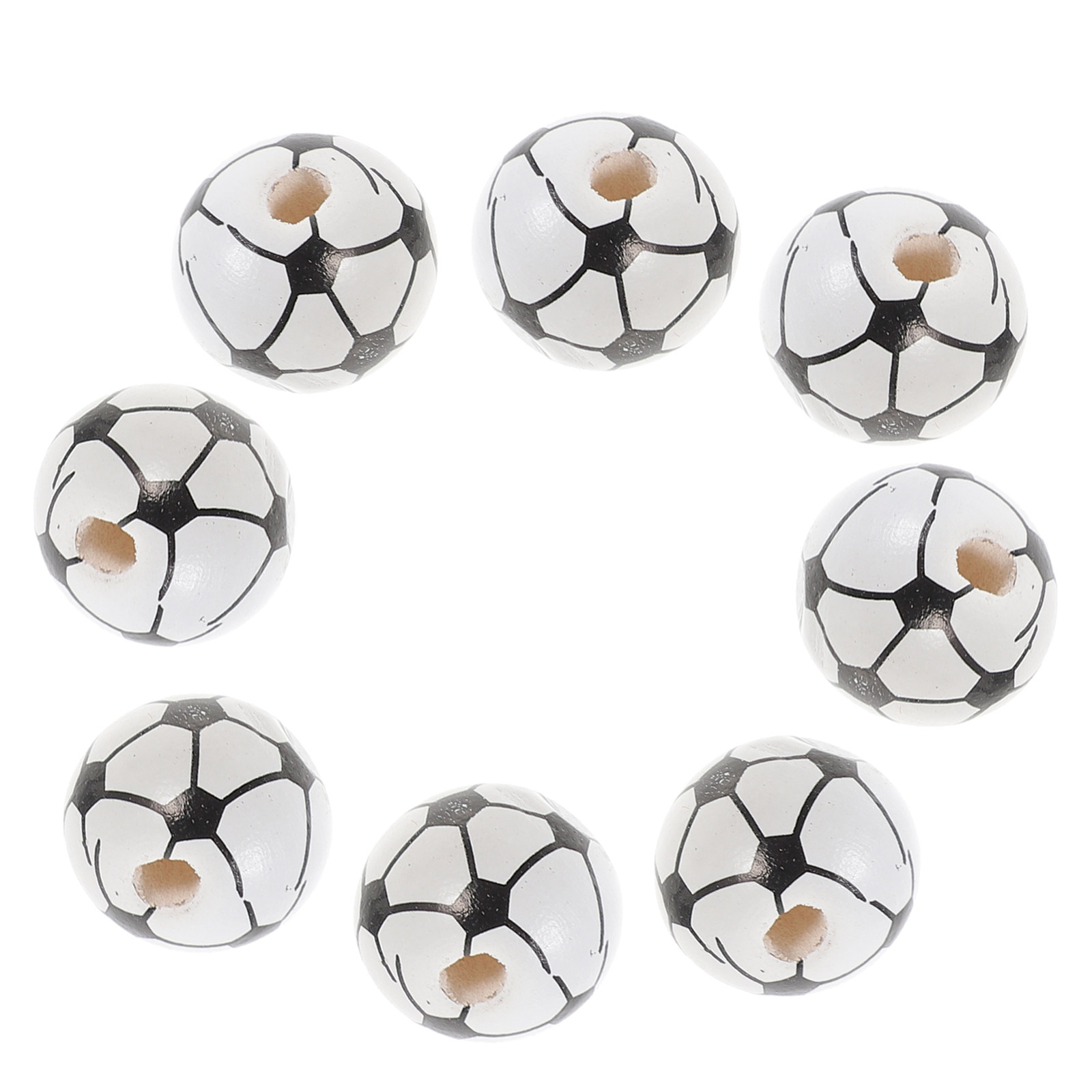 Jewelry Making Ideas With Beads - 50Pcs Decorative Wooden Beads Sports Shape
