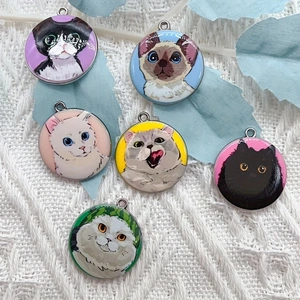 10pcs cartoon animal cat ename - đánh giá và giá Jewelry Making
