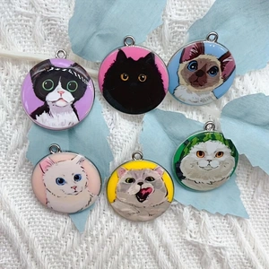 10pcs cartoon animal cat ename - đánh giá và giá Jewelry Making
