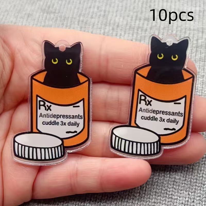 10pcs acrylic medicine cat pen - đánh giá và giá Jewelry Making