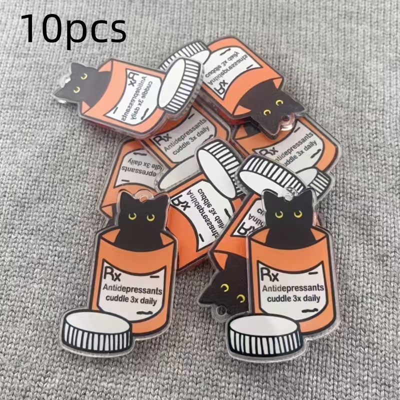 10pcs acrylic medicine cat pen - đánh giá và giá Jewelry Making