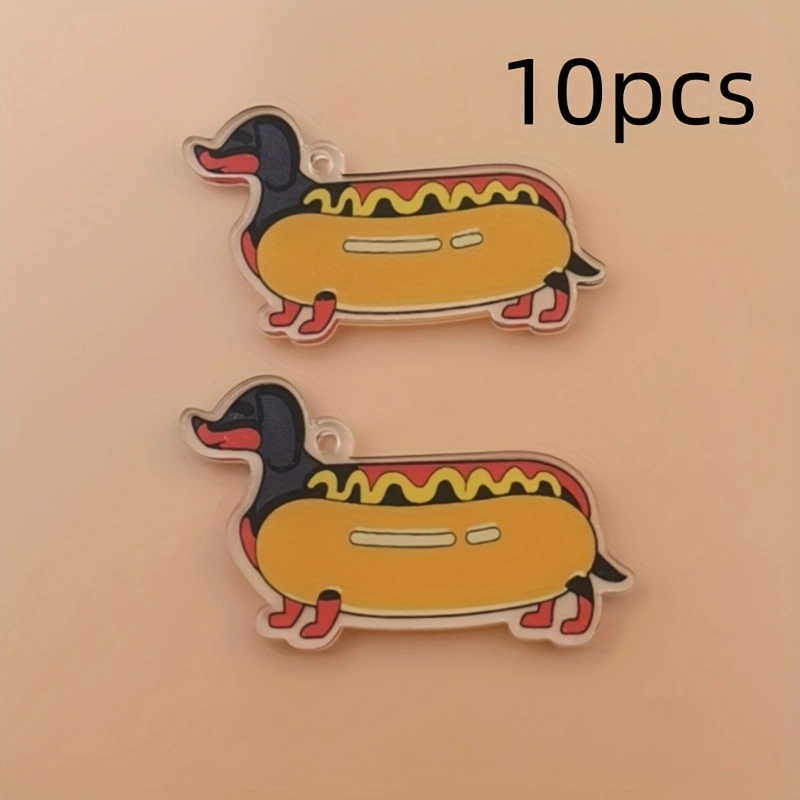 10pcs acrylic 2D new sausage d - đánh giá và giá Jewelry Making