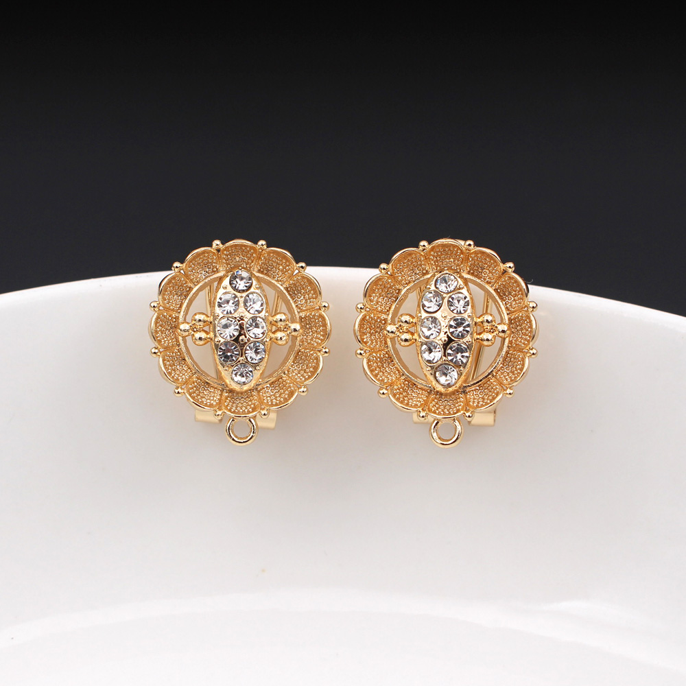 10pair CZ Flower Earrings Post - đánh giá và giá Jewelry Making Dubai