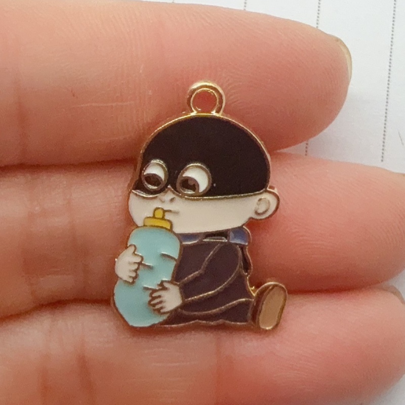 10pcs alloy drip oil cartoon p - đánh giá và giá Jewelry Making