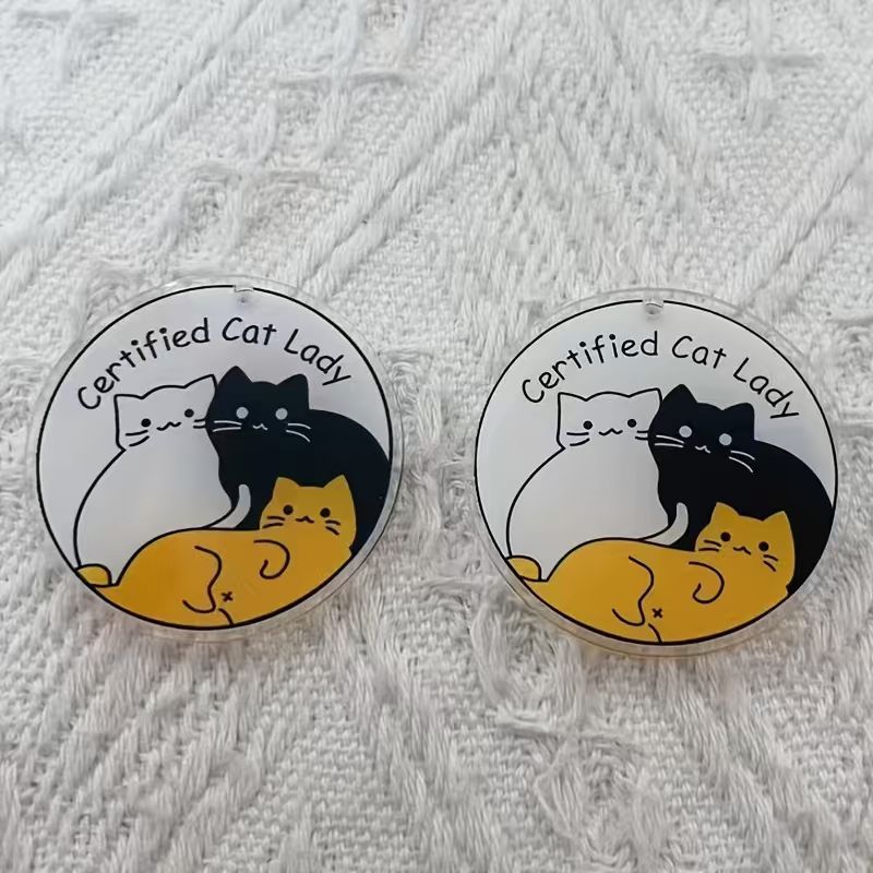 10pcs acrylic cute cat pendant - đánh giá và giá Jewelry Making