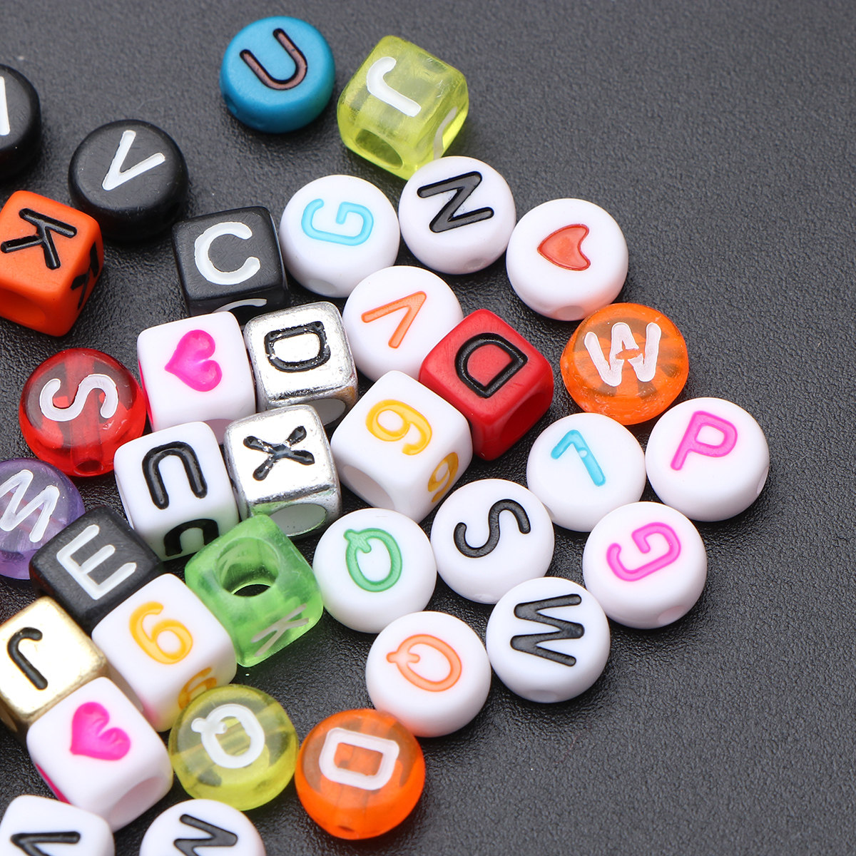 1080Pcs Colored Acrylic Alphab - đánh giá và giá Jewelry Making Ideas With Beads