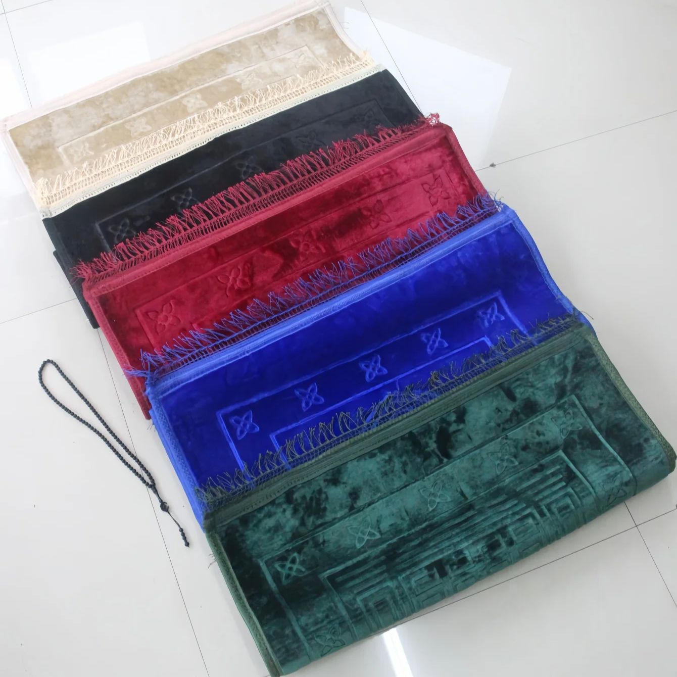 2pcs/1 set Prayer Rug Muslim V - đánh giá và giá Bead Mat Velvet