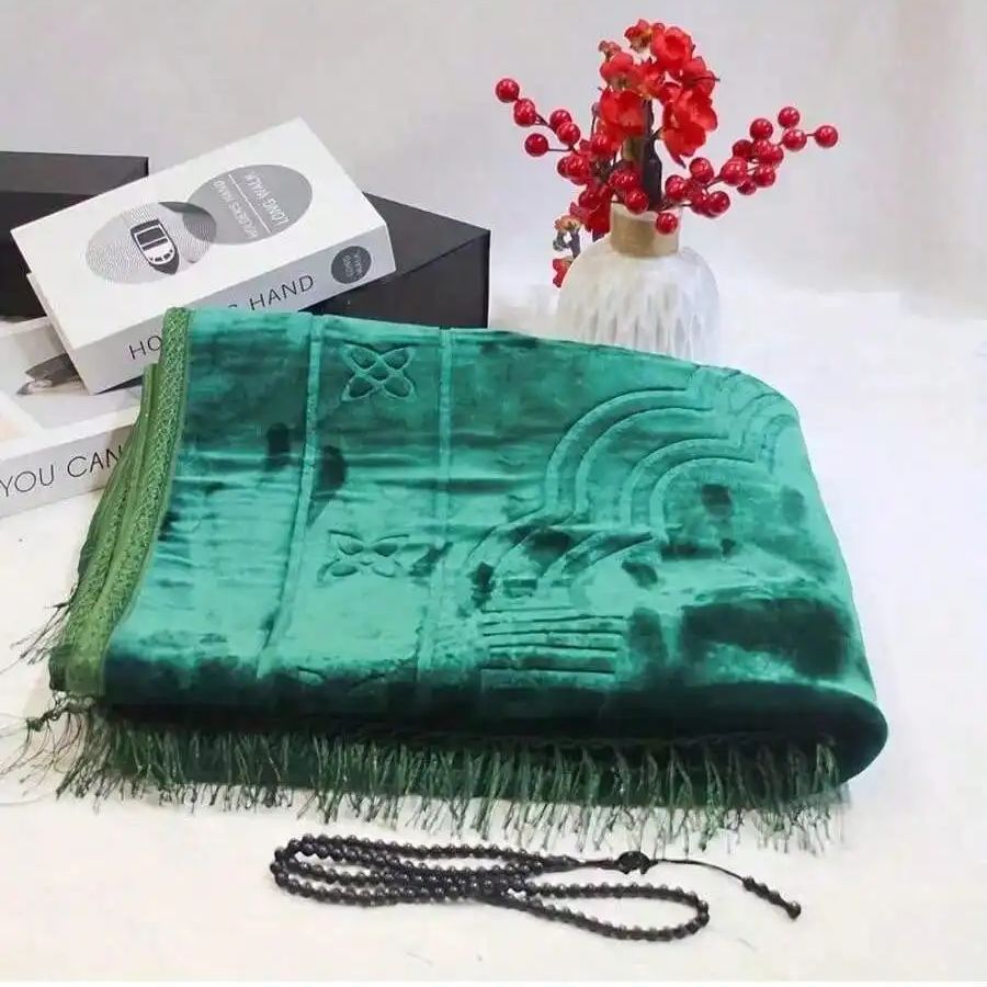 2pcs/1 set Prayer Rug Muslim V - đánh giá và giá Bead Mat Velvet