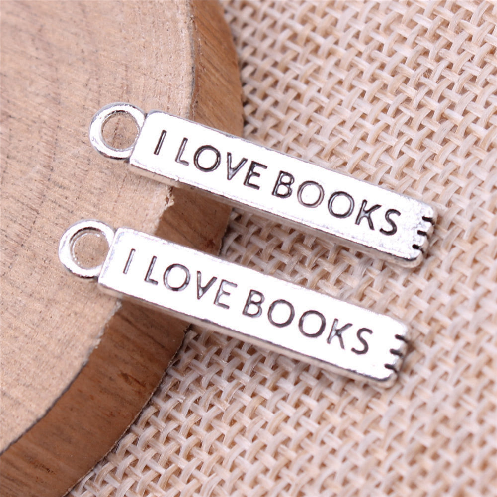 20pcs/lot I Love Books Charms  - đánh giá và giá Jewelry Making Books