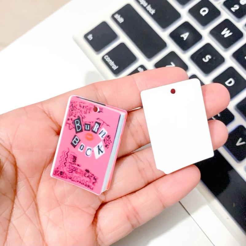 Pink Burn Book Acrylic Pendant - đánh giá và giá Jewelry Making Books