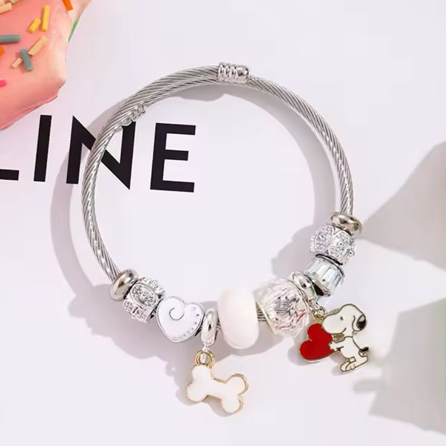 Cute Cartoon Snoopy Bone Heart - đánh giá và giá Jewelry Making