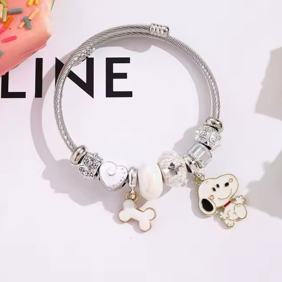 Cute Cartoon Snoopy Bone Heart - đánh giá và giá Jewelry Making