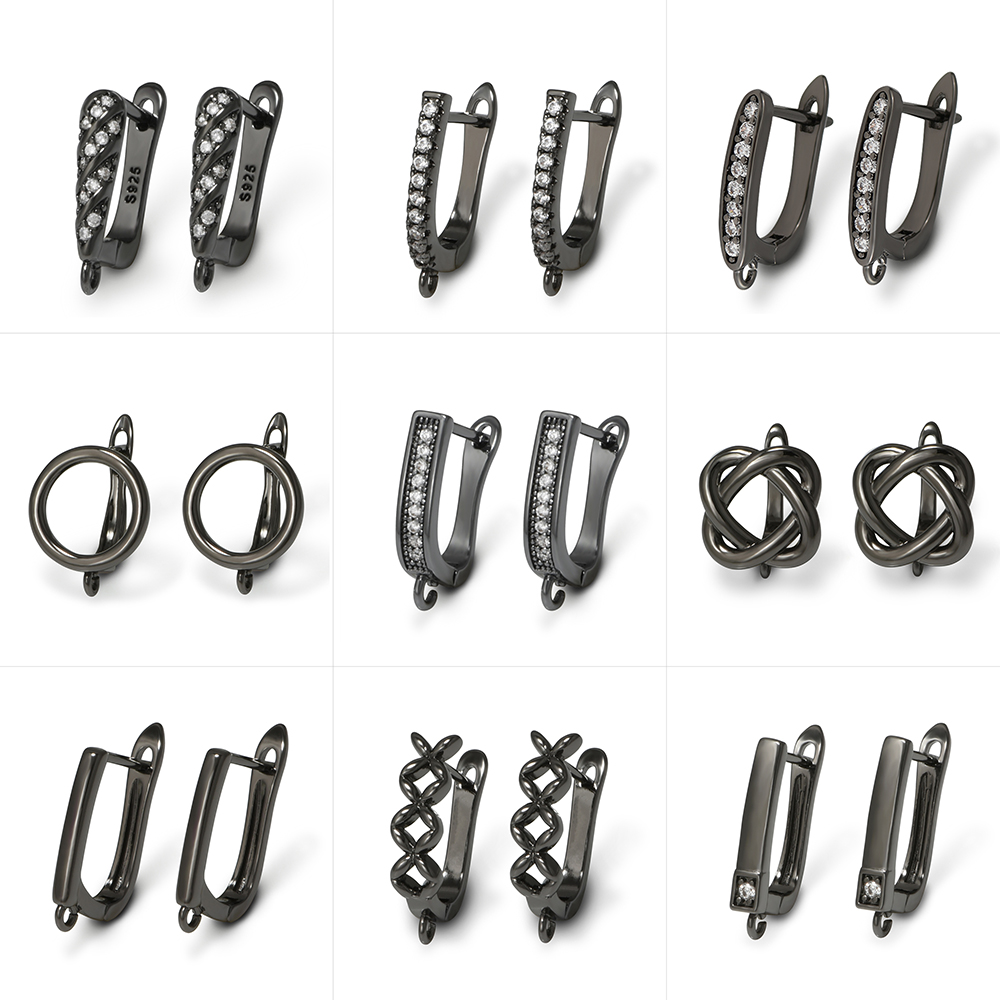 YANASI 1 Pair Gun Black  Brass - đánh giá và giá Jewelry Making School