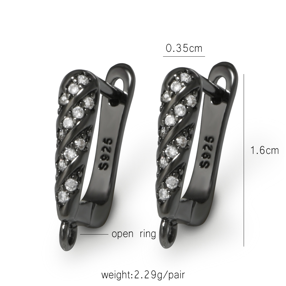 YANASI 1 Pair Gun Black  Brass - đánh giá và giá Jewelry Making School