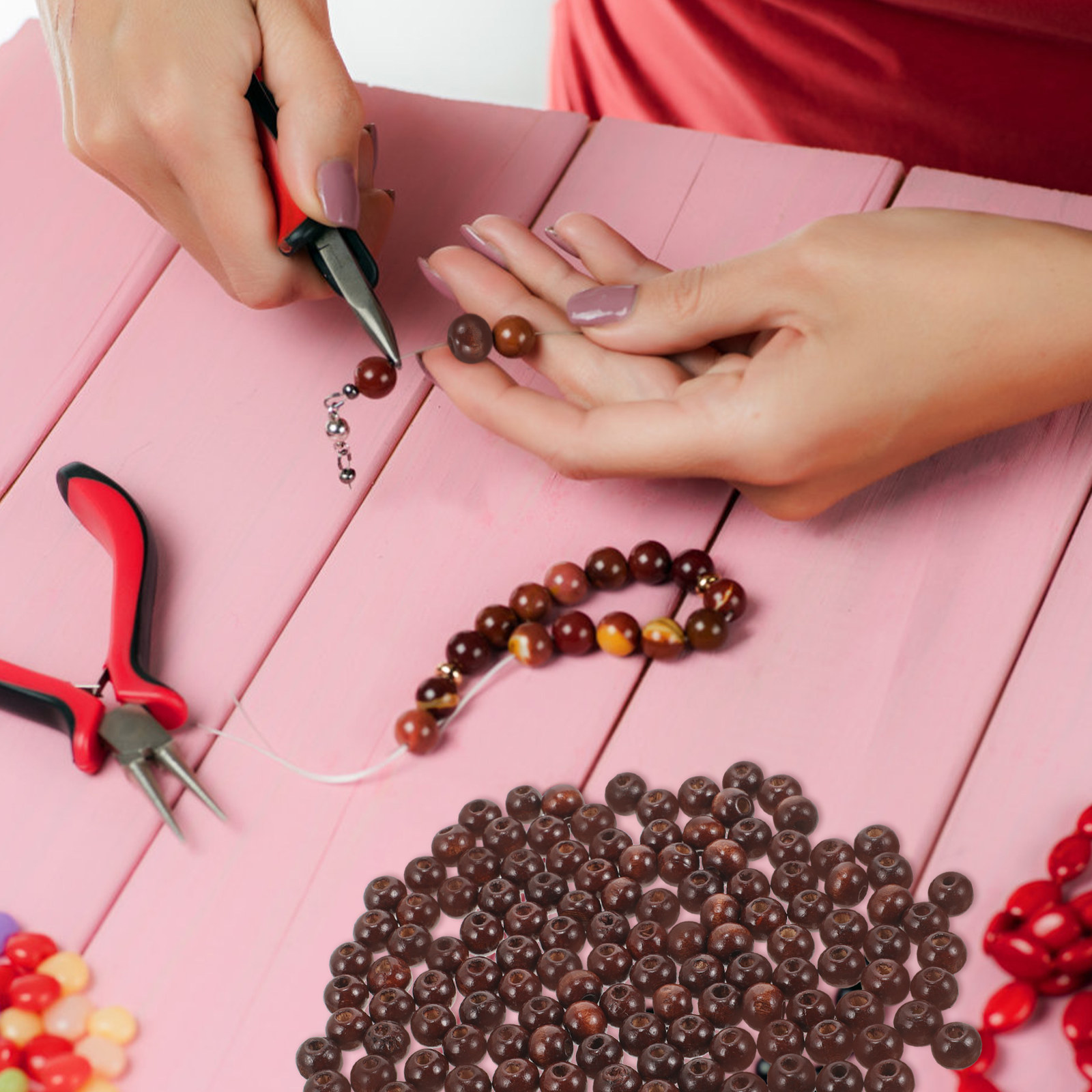 500Pcs Wooden Beads for DIY Cr - đánh giá và giá Jewelry Making Ideas With Beads