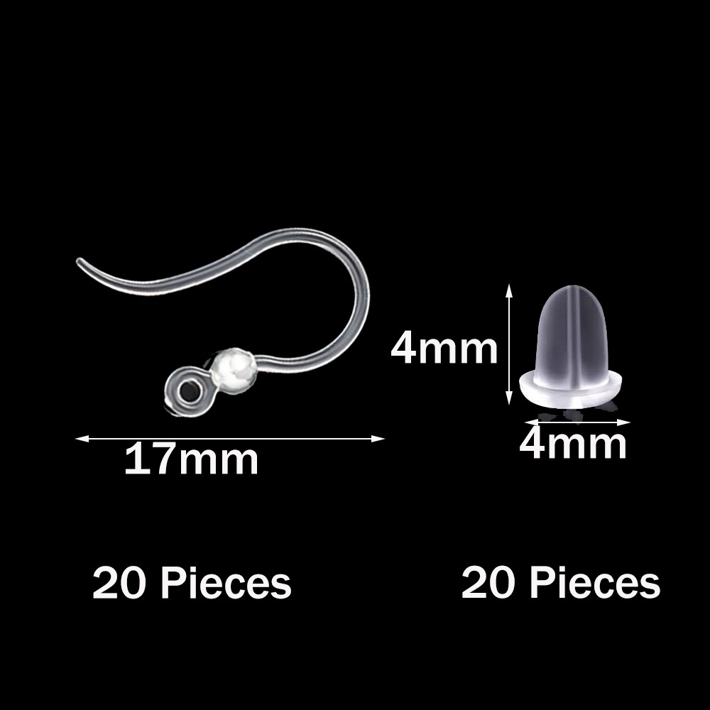 40pcs Clear Plastic Earring Ho - đánh giá và giá Jewelry Making School