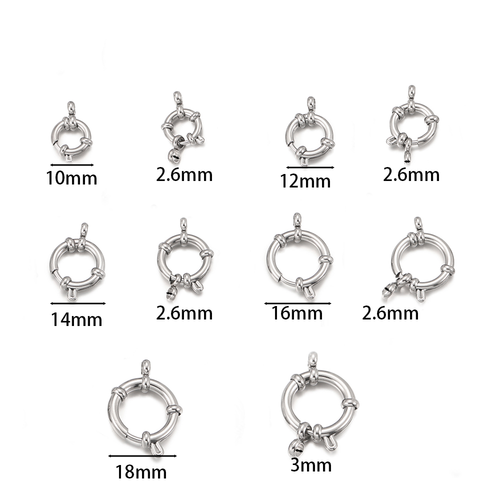 2pcs Stainless Steel Round Spr - đánh giá và giá Jewelry Making School