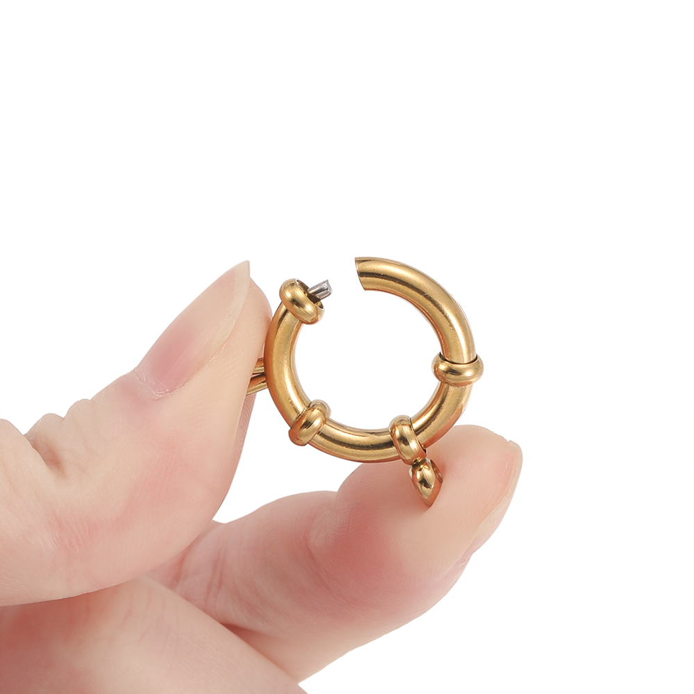 2pcs Stainless Steel Round Spr - đánh giá và giá Jewelry Making School