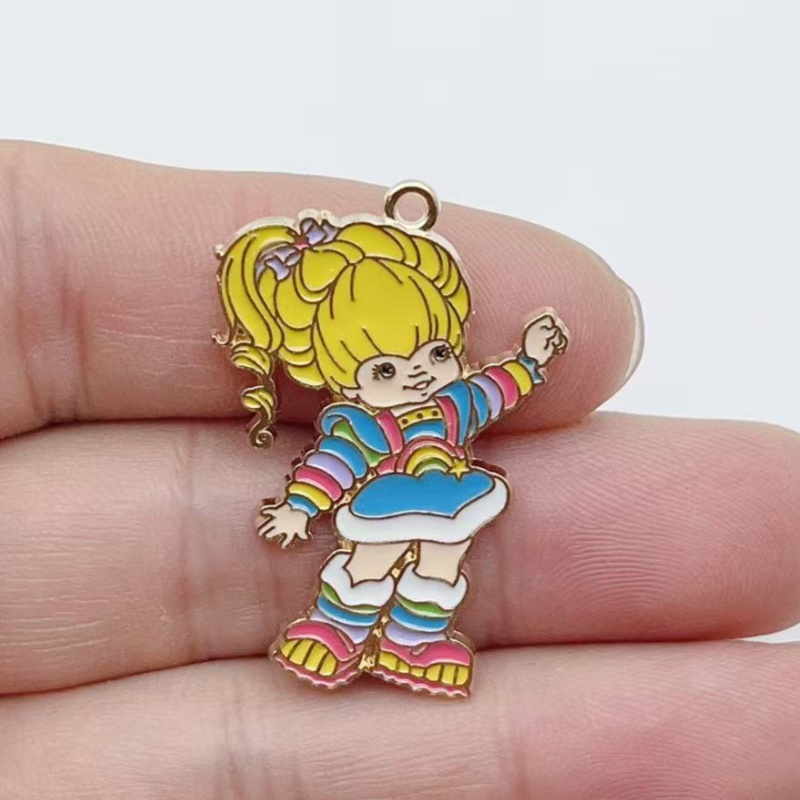 10pcs Cute Little Girl Enamel  - đánh giá và giá Jewelry Making