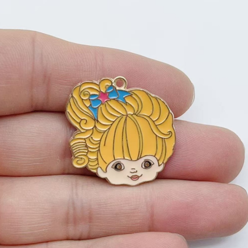 10pcs Cute Little Girl Enamel  - đánh giá và giá Jewelry Making