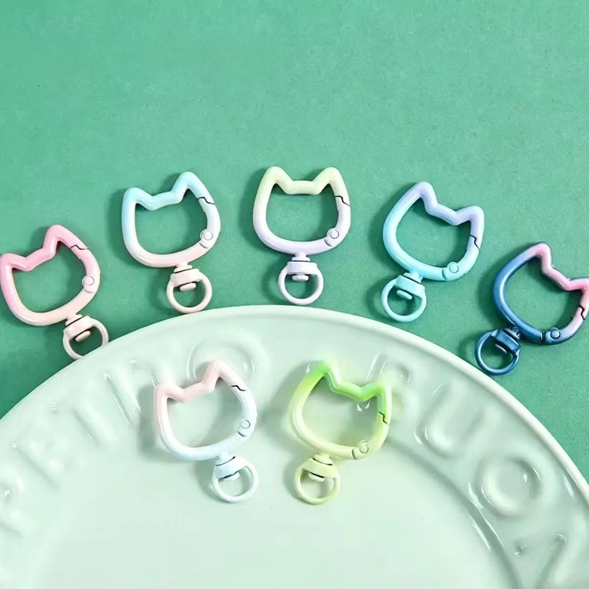 5-10PCS Gradient Cute Cat Clas - đánh giá và giá Jewelry Making Metal